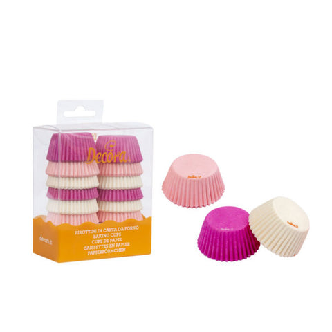 Mini Muffinsforme Hvid/Pink/Fuchsia  - 200 stk.