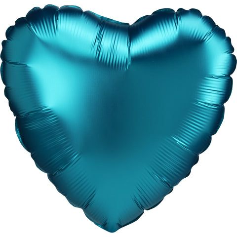 Folieballon Hjerte Blå - 43 cm