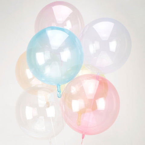 Folieballon Crystal Clear - Lyserød