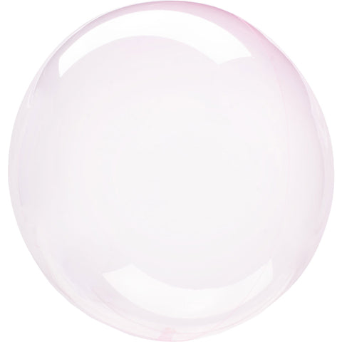 Folieballon Crystal Clear - Lyserød