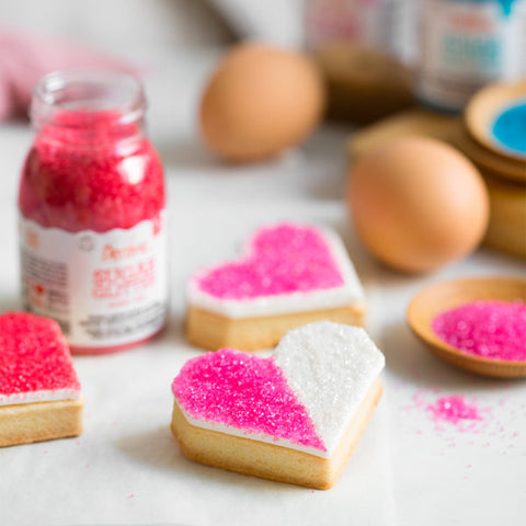 Sukker/Glitter Krymmel - Pink 100g