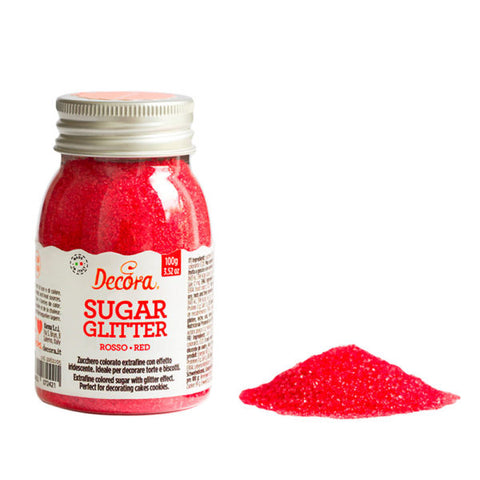 Sukker/Glitter Krymmel - Rød 100g