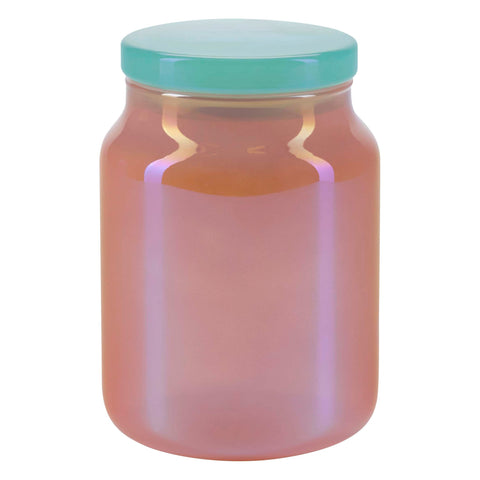 Opbevaringsglas med regnbue effekt - H15 Ø10 cm