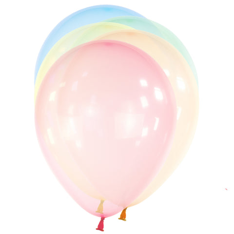 Latexballoner Assorterede lette farver - 50 stk.