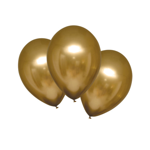 Satin Luxe Latexballoner Guld - 6 stk.